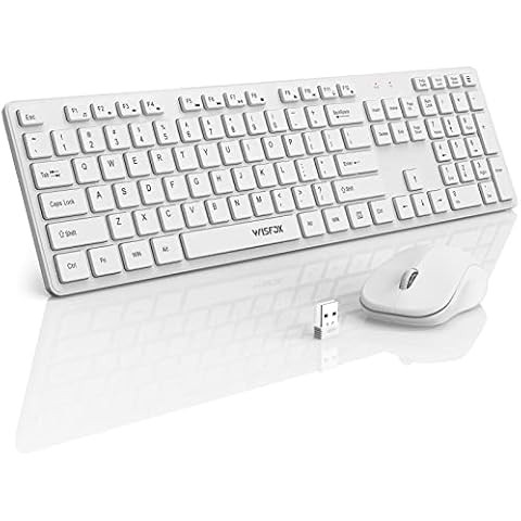 Wireless Keyboard and Mouse, Trueque Silent 2.4GHz Cordless Full Size USB Keyboard Mouse Combo, L... | Amazon (US)