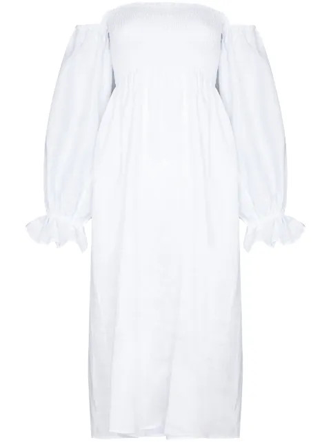 Atlanta linen midi dress | Farfetch Global