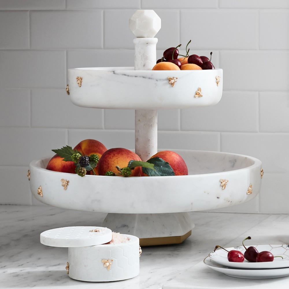 Honeycomb Marble Salt Cellar | Williams-Sonoma