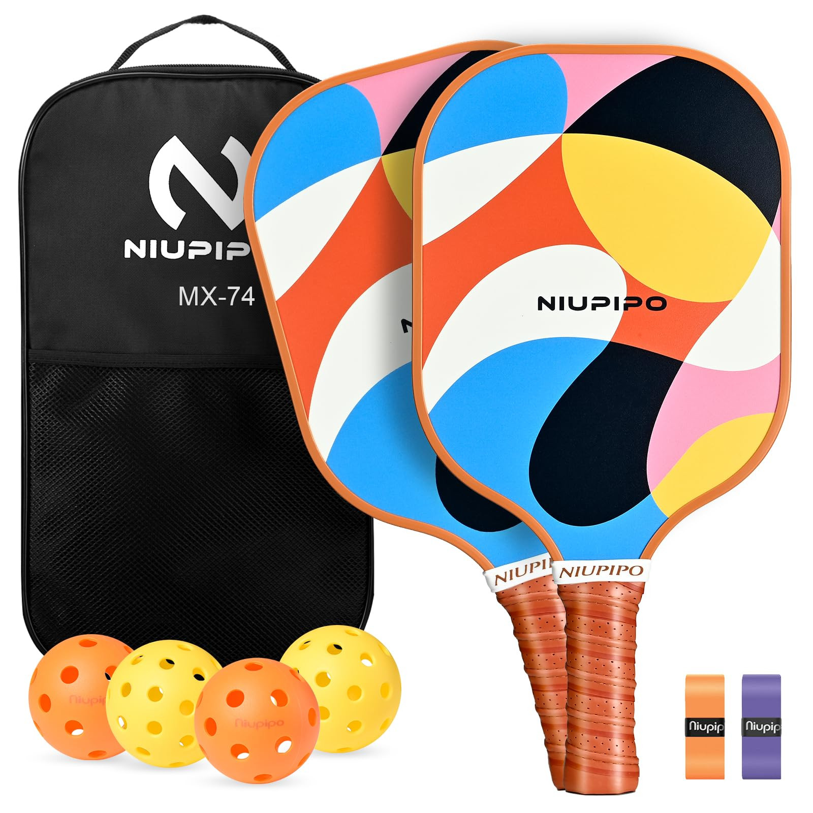 niupipo Pickleball Paddles Set of 2/4, USAPA Approved Lightweight Pickleball Rackets, Durable Fib... | Amazon (US)