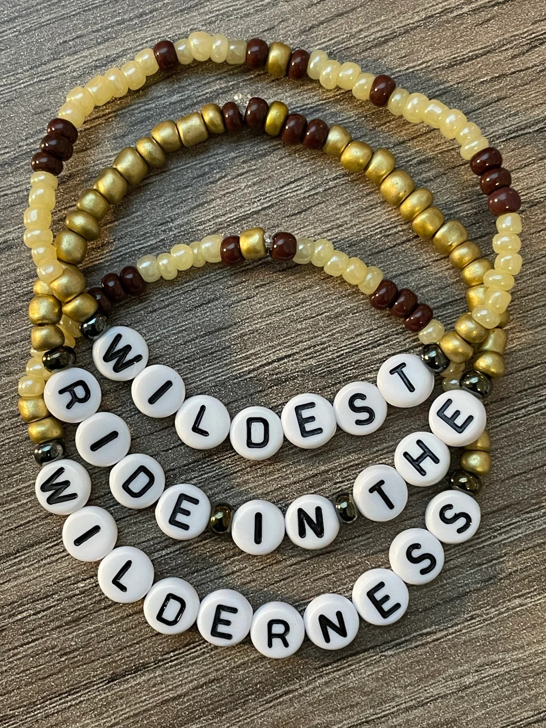 Park Inspired | Custom Beaded Stack Bracelets | Wildest Ride in the Wilderness | Block Letter | B... | Etsy (US)