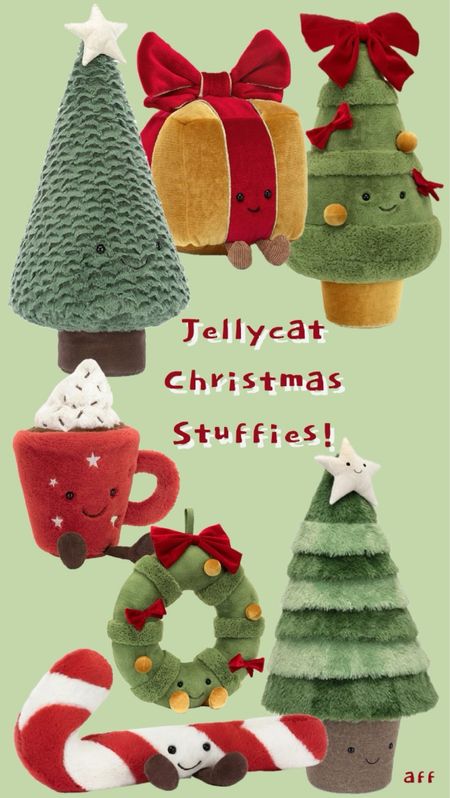 These Jellycat stuffies make the cutest decor and would be such sweet gifts as well! I got the large Christmas tree and I’m using it as a decorative pillow in our wingback chair! So fun.
……………..
best stuffed animals best stuffies christmas pillow Christmas gift for kids gifts for kids hostess gift teacher gift candy cane pillow christmas tree pillow jellycat Christmas tree jellycat christmas collection kids gifts wreath pillow present pillow gifts for girls gifts for boys 

#LTKkids #LTKGiftGuide #LTKHoliday