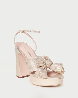 Natalia Platinum Platform Bow Heel | Loeffler Randall
