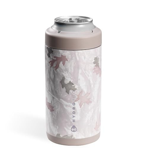 HydroJug Standard Can Cooler - 2-in-1 Insulated Can Cooler Cup - Stainless Steel Can Holder with Non-Slip Rubber Base - Screw-Top Lid - Dishwasher Safe - 16oz, Camo | Amazon (US)