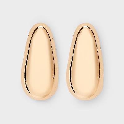 Gold Smooth J Shape Hoop Earrings - A New Day™ Gold | Target