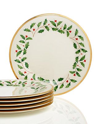 Lenox Holiday Dinner Plate Set, Buy 3 Get 6 & Reviews - Fine China - Macy's | Macys (US)