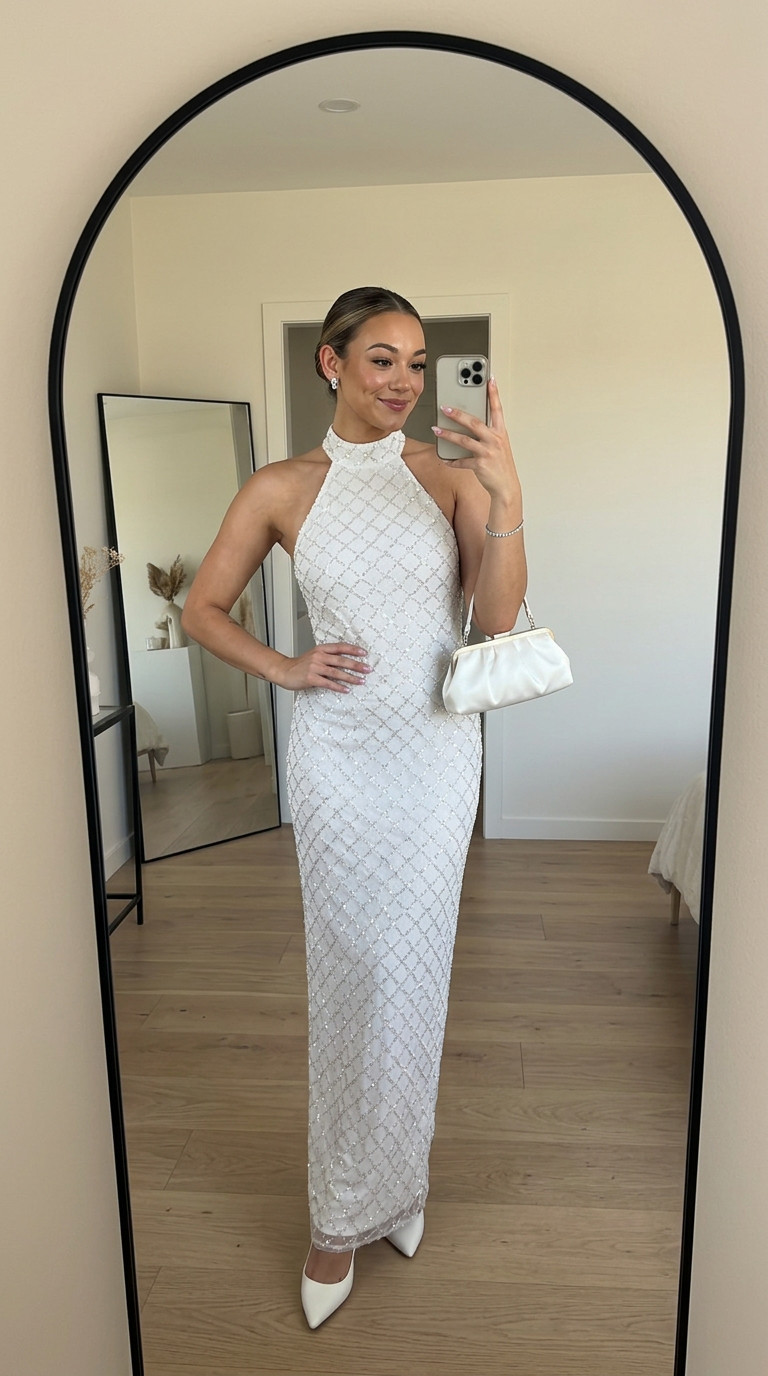 Beaded Halter Gown | Reception Dress, Formal Bridal Event & After Party

This glamorous beaded halter gown is perfect for your wedding reception, formal rehearsal dinner, bridal gala, black tie welcome party, engagement celebration, after party, or New Year's wedding. 

 #LTKWedding