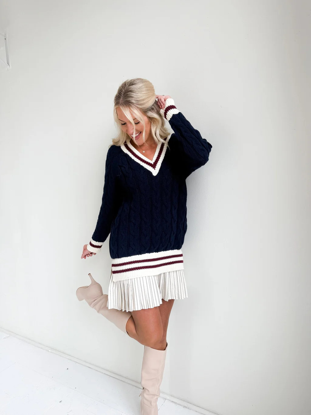 The Varsity Sweater Dress-Pre Order eta 9.22 | Ardire Collection