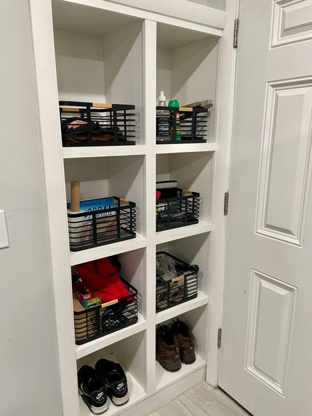 We love mudroom cubbies, but they can get unruly very quickly. We installed these mDesign metal baskets to keep the mudroom cubbies tidy. Each cubby is a specific category (outdoors, dog, hardware, winter, etc)  for easy access to all the things.  

#LTKfamily #LTKhome