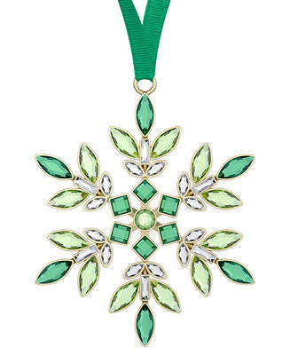 Green Crystal Hanging Snowflake Ornament | Macy's