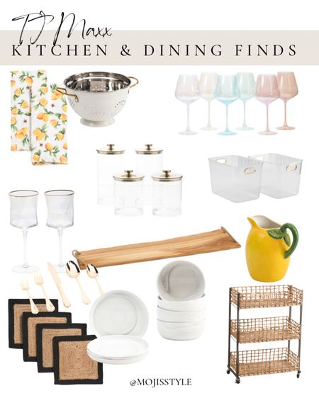 Kitchen and dining finds from TJ Maxx that are perfect for Spring and Summer dining and entertaining! Get the designer look for less!

#LTKhome #LTKfindsunder100 #LTKSeasonal