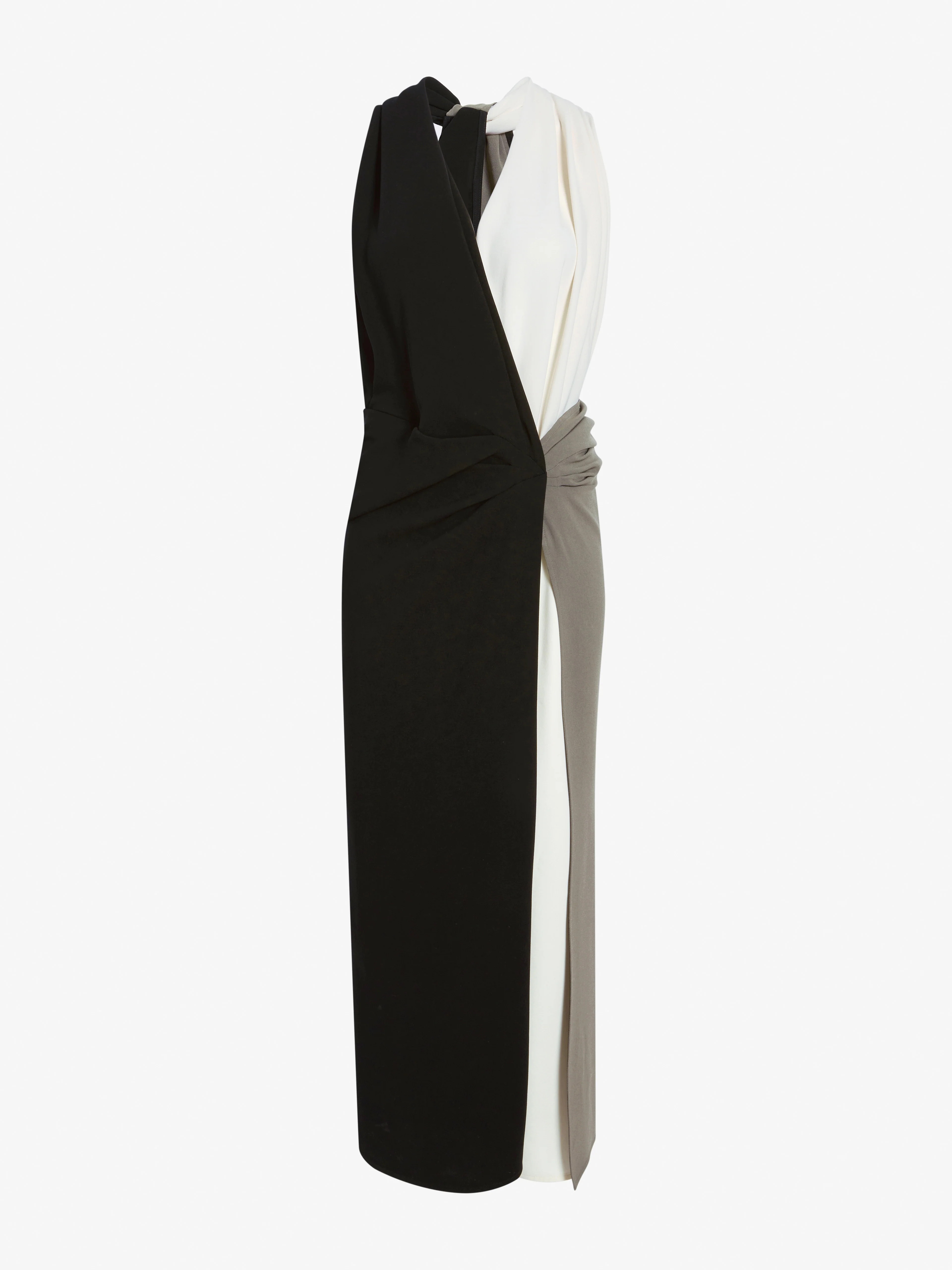 Proenza Schouler Elsa Dress in Matte Double Crepe - Black Multi | Proenza Schouler Official Site | Proenza Schouler LLC