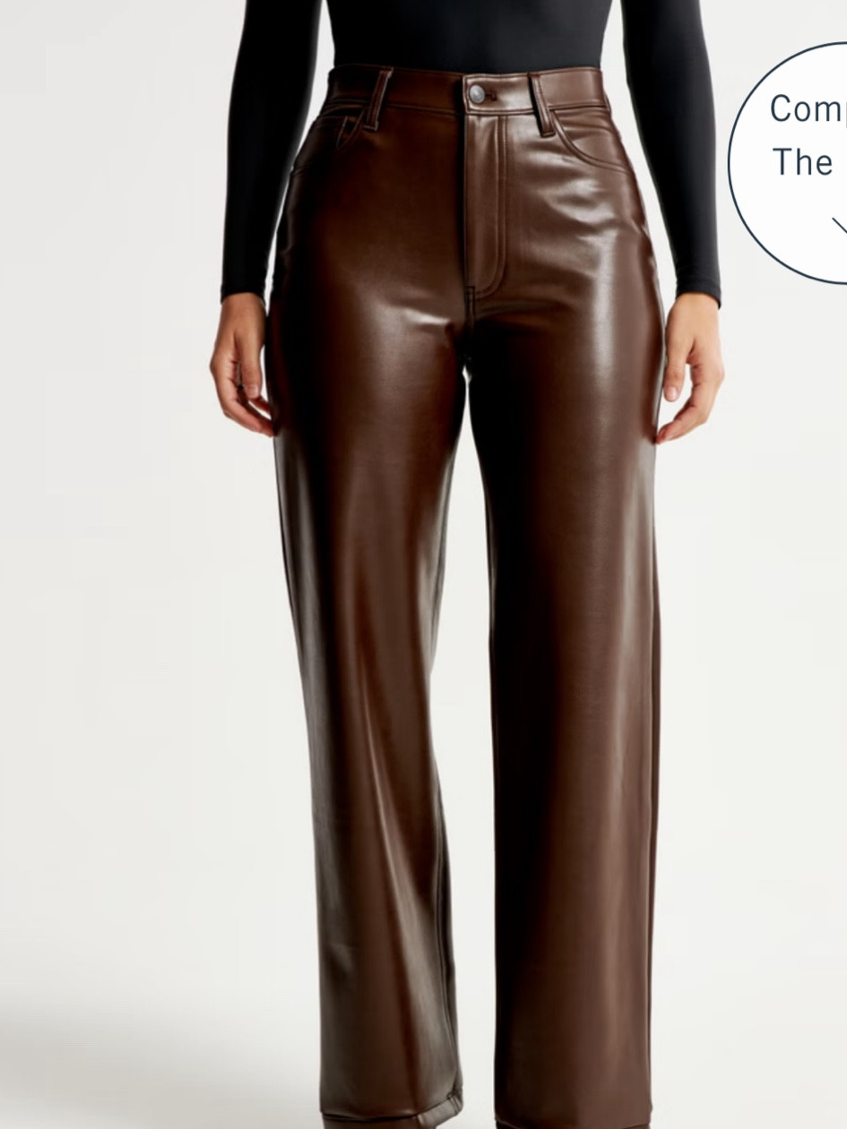 Abercrombie Curve love leather pants 