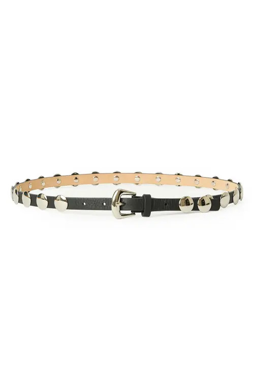 B-Low the Belt Ames Studded Leather Belt in Black Silver at Nordstrom, Size Small | Nordstrom
