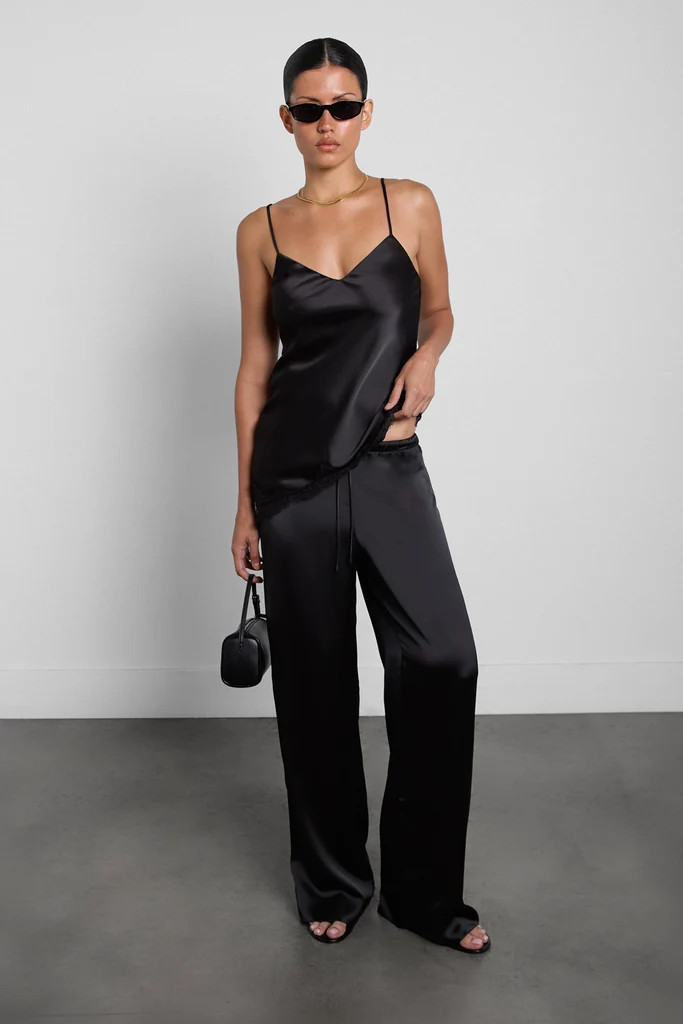 SATIN DRAWSTRING PANT | OAK + FORT