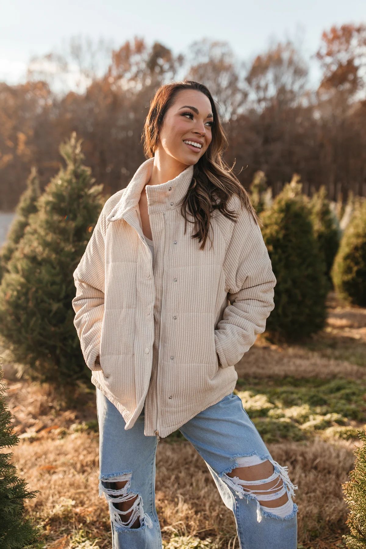 Isabella Corduroy Puffer Jacket | The Post