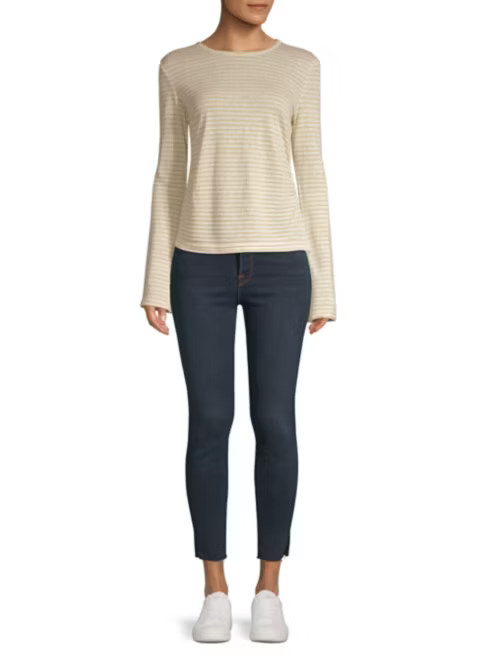 Frame - Ali High-Rise Slit Raw Hem Jeans | Saks Fifth Avenue