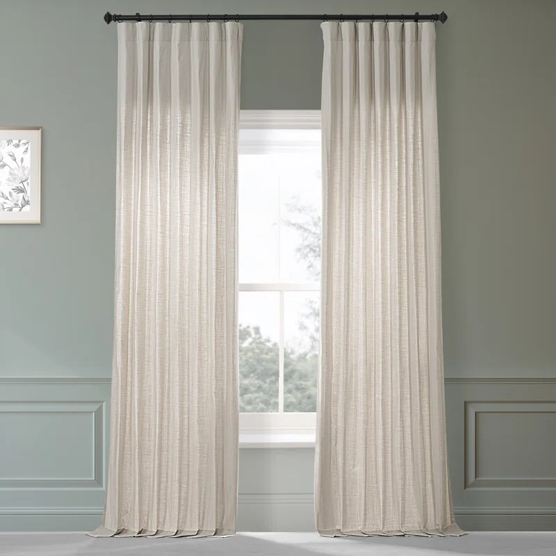 Richardson Semi-Sheer 100% Cotton Curtain (Set of 2) | Wayfair North America