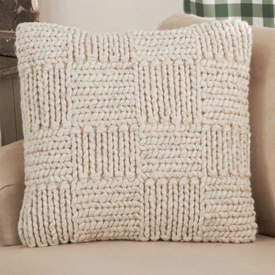 Cozy Knit Throw Pillow | Shades of Light