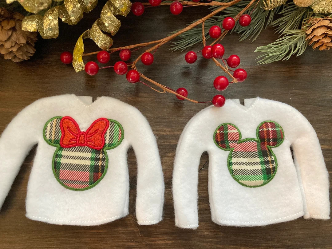 Mouse Ears Christmas Doll Sweater, Min, Sweater, Mick Sweater, Shelf Elf Sweater - Etsy | Etsy (US)