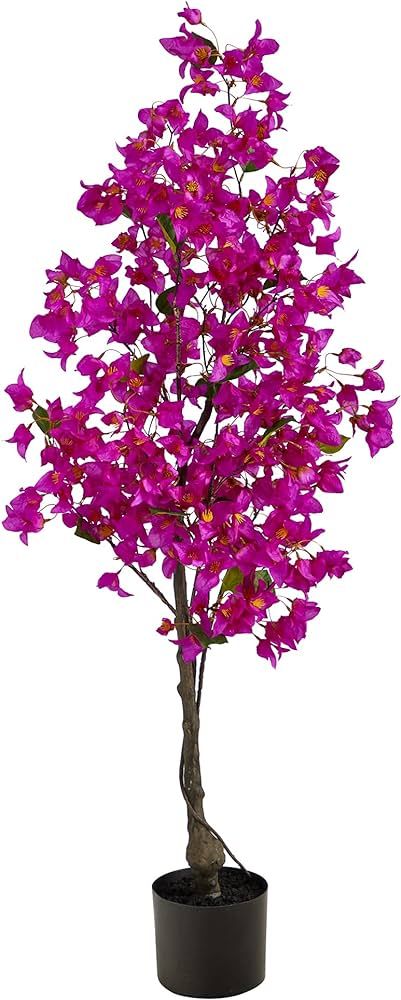 Nearly Natural 4ft. Bougainvillea Artificial Tree,Purple, 19 In. W x 9 In. D x 48 In. H | Amazon (US)