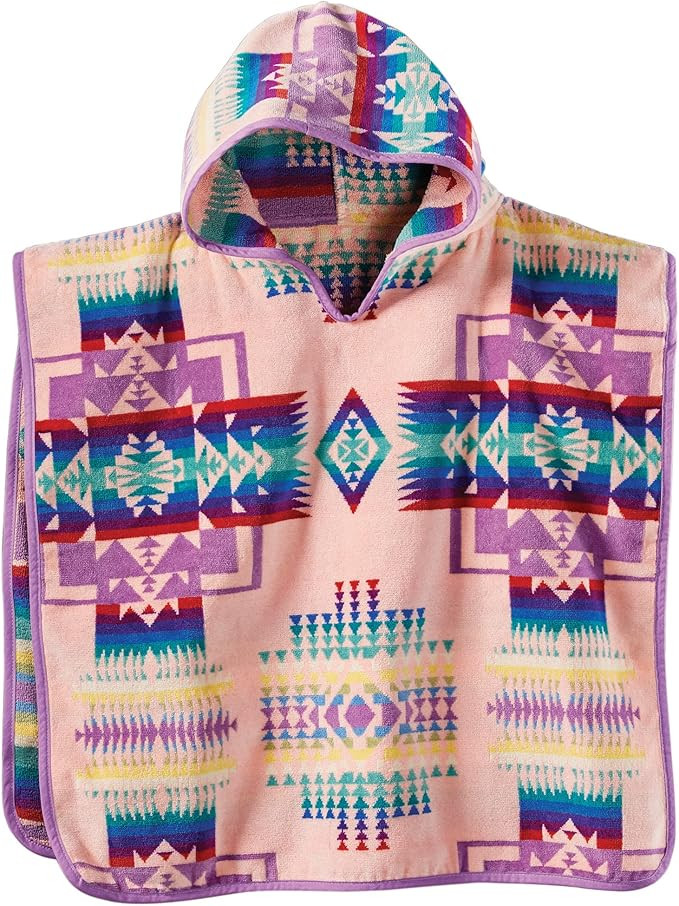 Pendleton Unisex Kids Jacquard Hooded Towel, Pink, One Size | Amazon (US)
