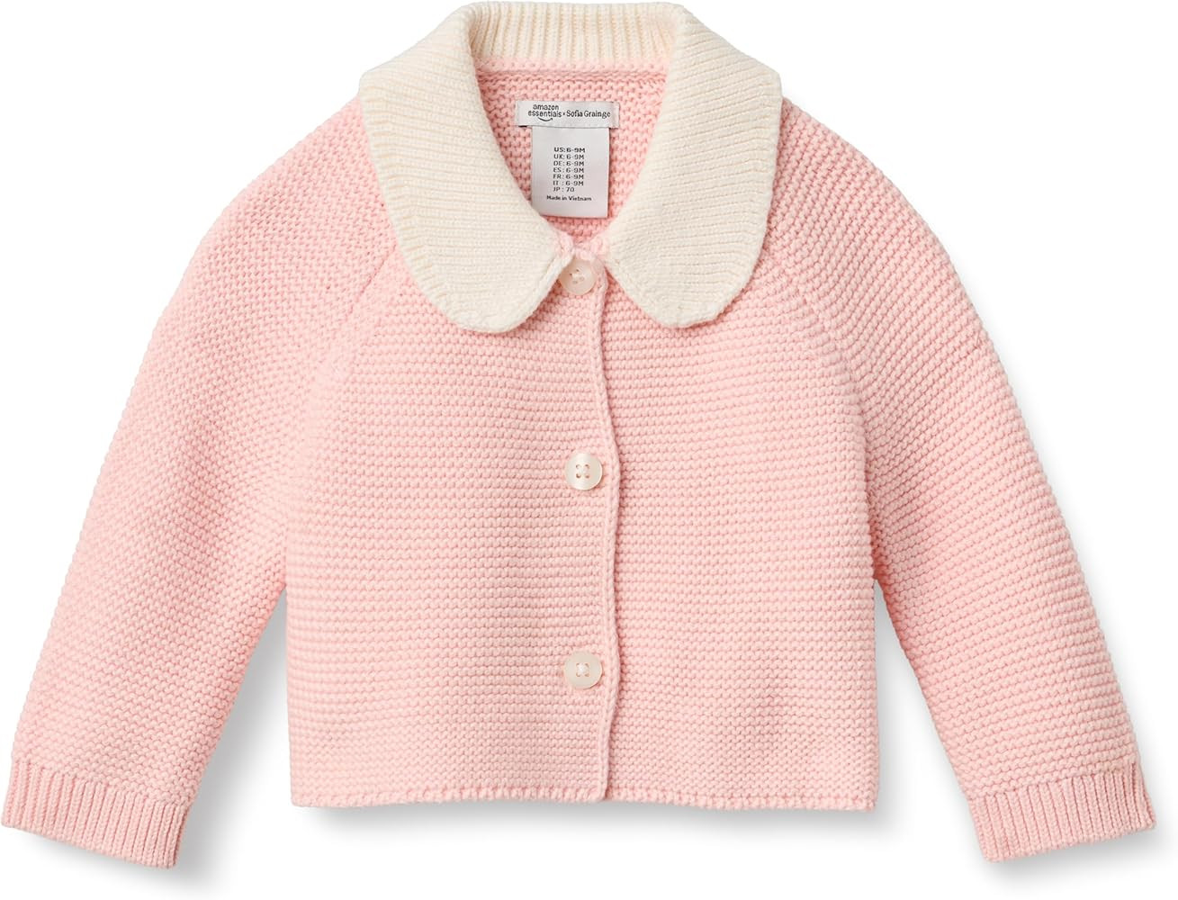 Amazon Essentials x Sofia Grainge Unisex Toddlers and Babies' Peter Pan Collar Sweater Jacket | Amazon (US)