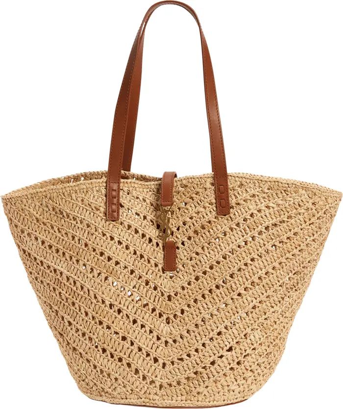 Saint Laurent Medium Panier Crochet Straw Tote | Nordstrom | Nordstrom