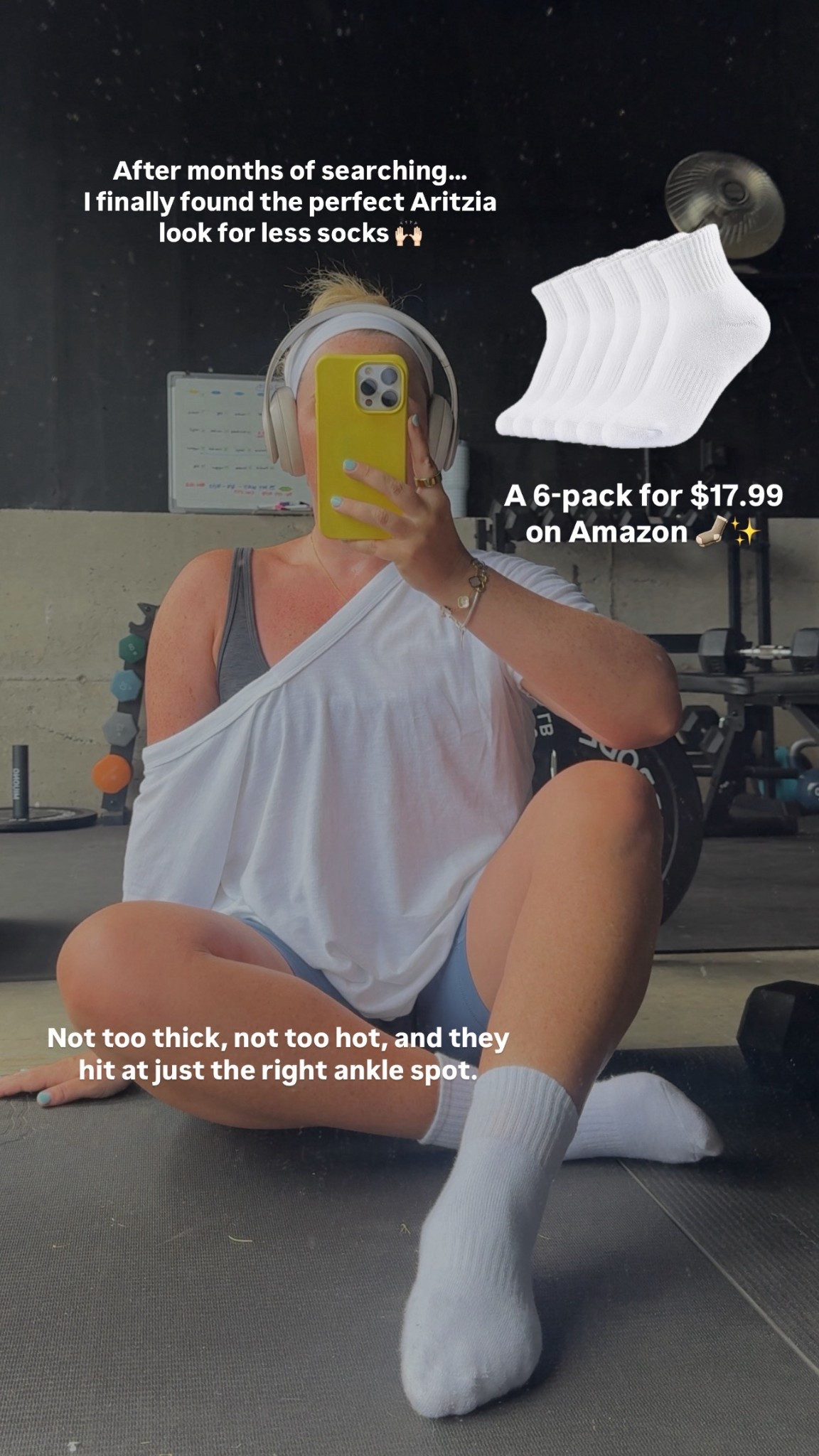 Best low ankle workout socks!! 6 pack for $17.99