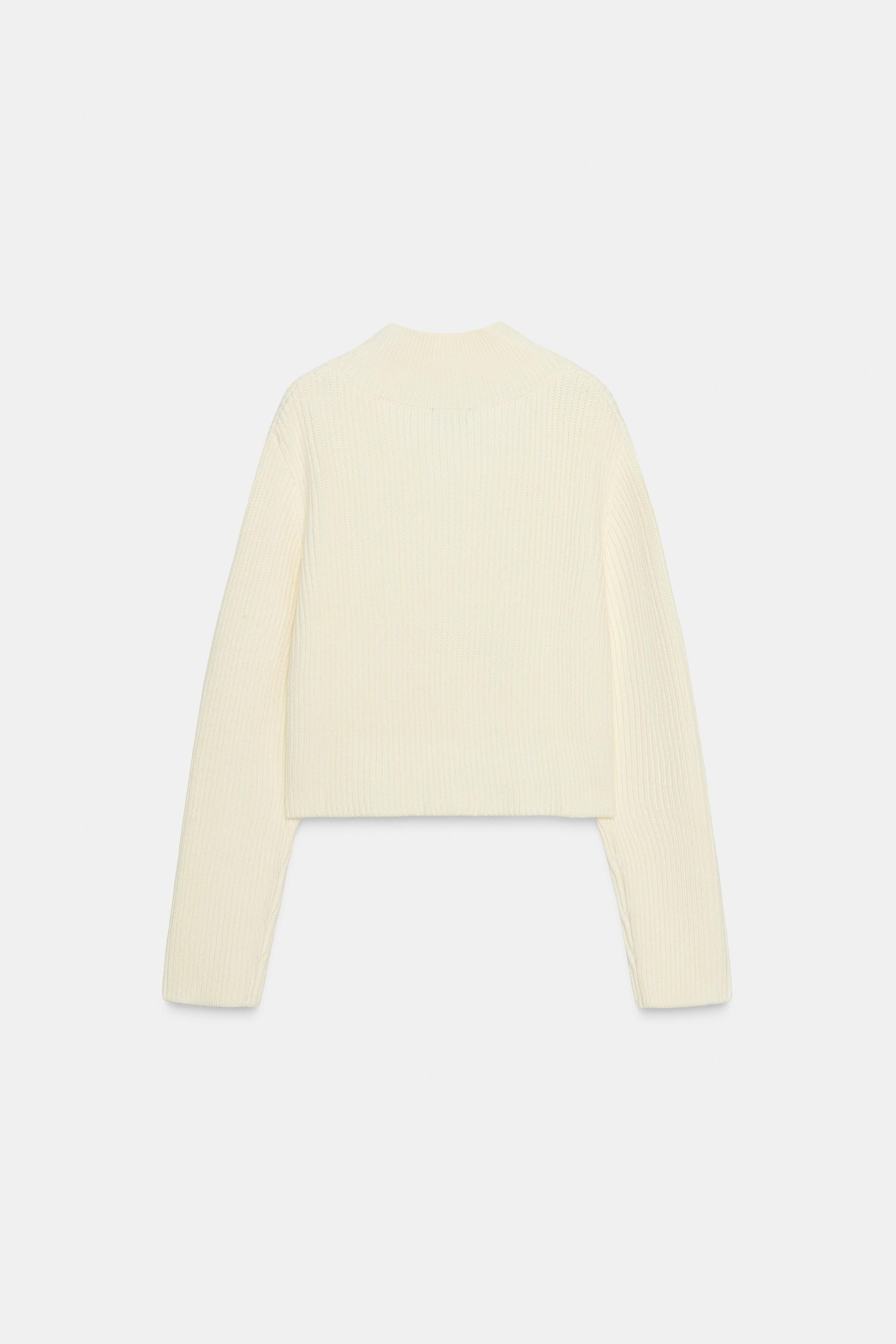 RIBBED KNIT V-NECK JUMPER | Zara US