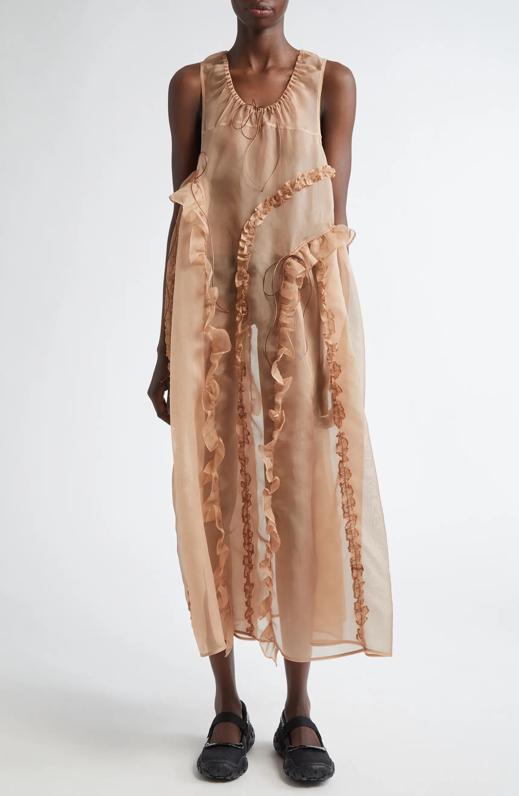 Cecilie Bahnsen Opal Ruffle Silk Satin Dress | Nordstrom | Nordstrom