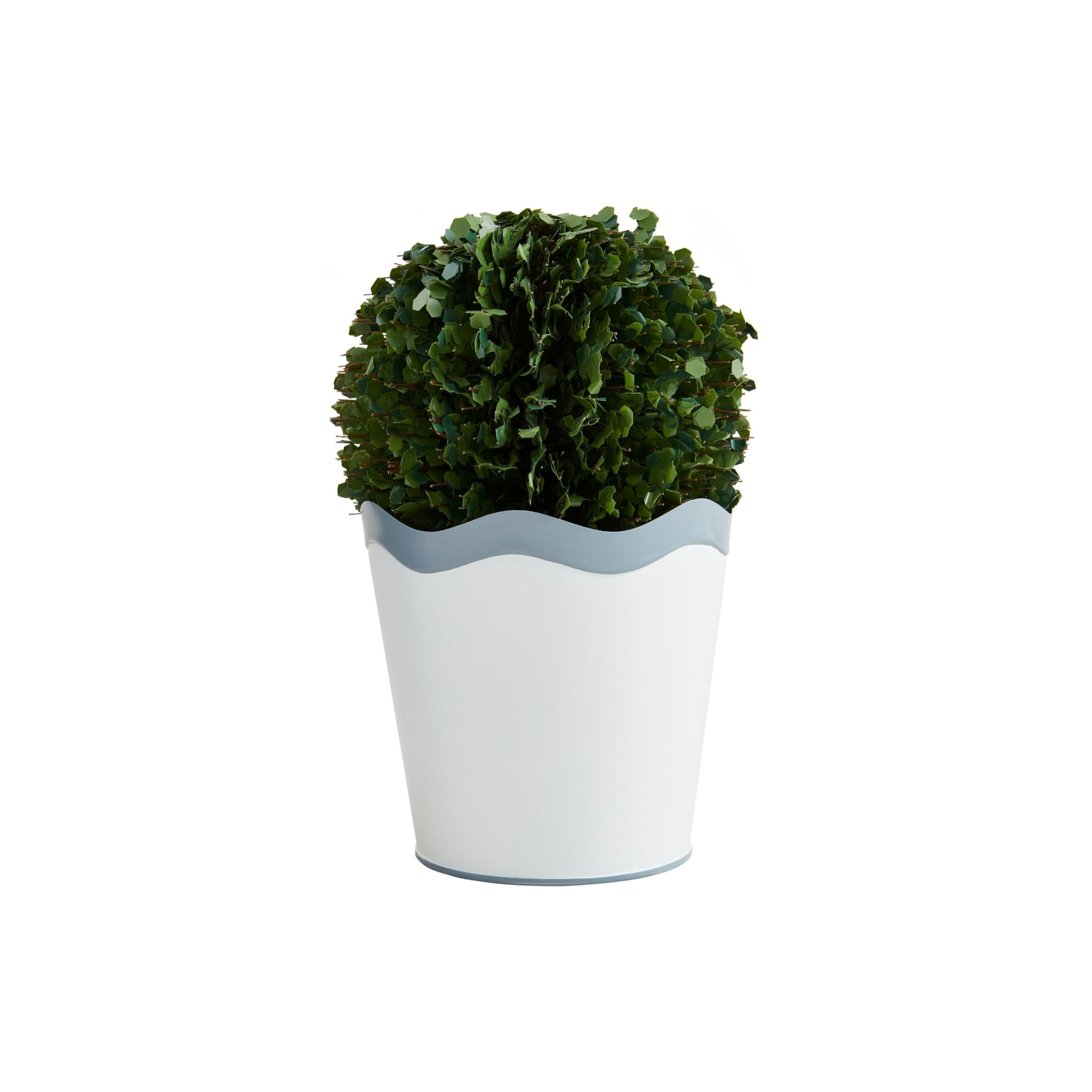 Mud Pie Scalloped Boxwood Pot, Large, 5"x 3.75" | Amazon (US)