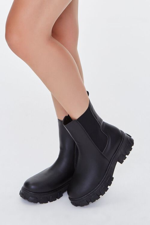 Faux Leather Chunky Chelsea Boots | Forever 21 (US)