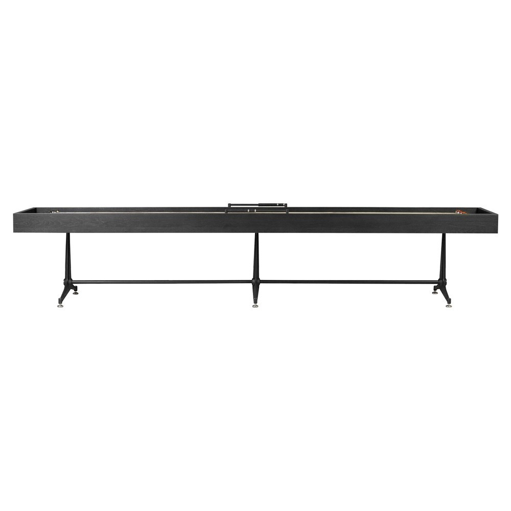 District Modern Classic Black Oak Shuffleboard Game Table - 156 | Kathy Kuo Home