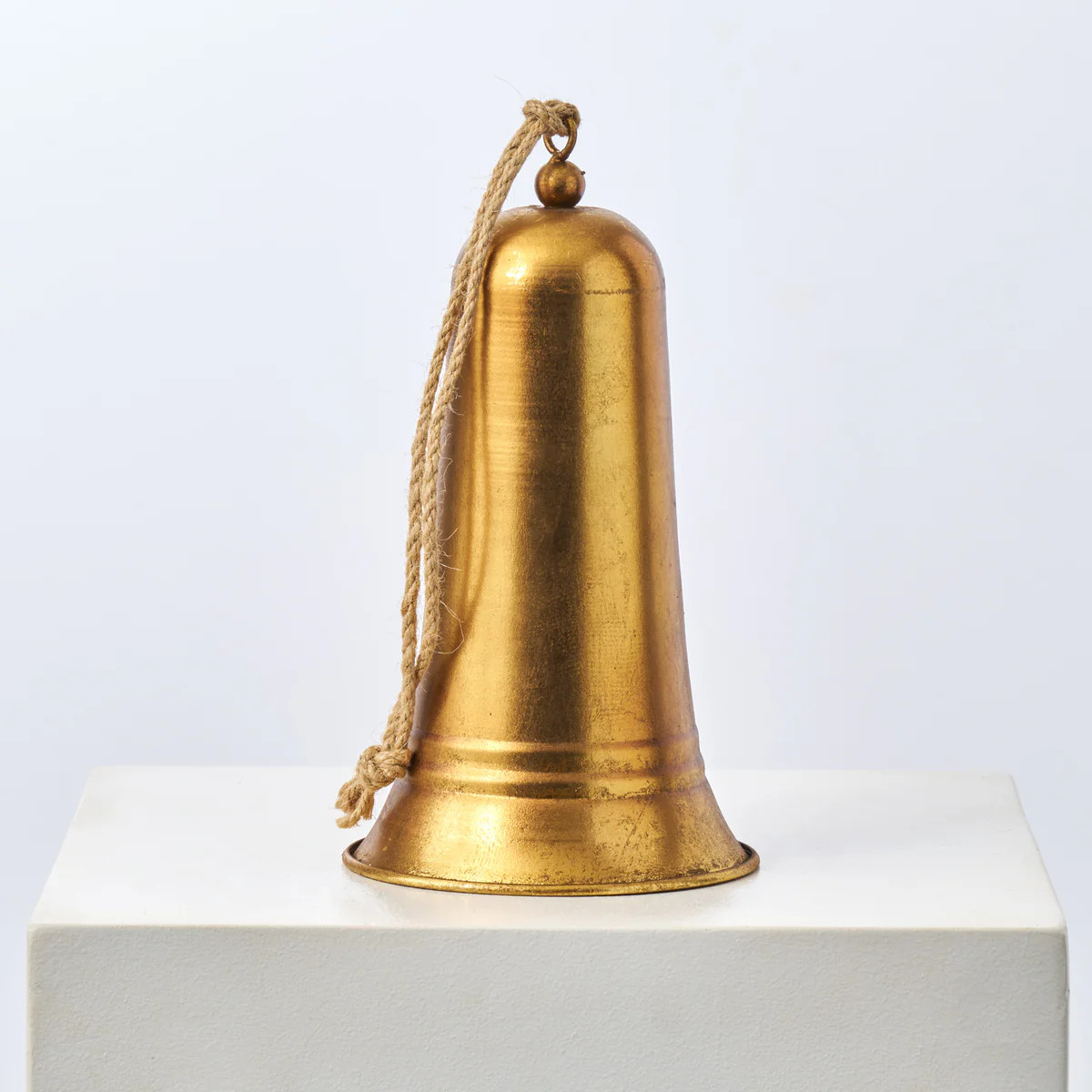 Large Gold Carillon Metal Bell 10" Hanging Holiday Decor | Darby Creek Trading