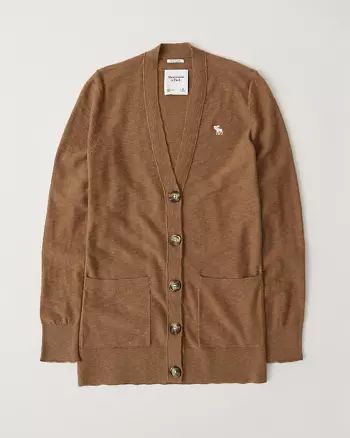 V-Neck Icon Cardigan | Abercrombie & Fitch (US)