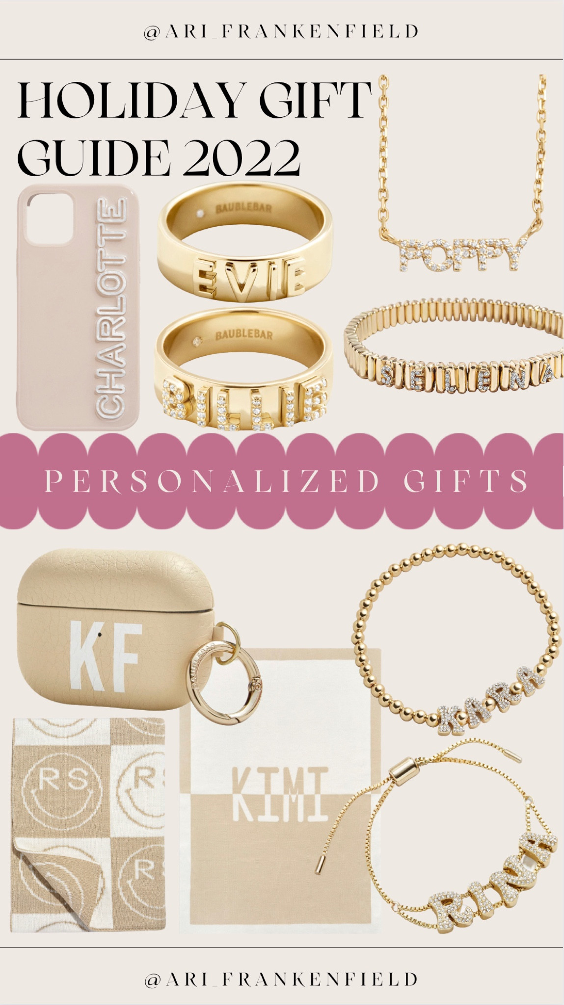 Loving all of these custom pieces! So great for holiday gift ideas! #mom #grandma #aunt #girlfriend #Christmas #bracelet #necklace 

#LTKSeasonal #LTKGiftGuide #LTKfamily