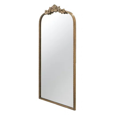 Gold Baroque Arch Mirror 24"X42", Wall Decoration For Bedroom Living Ornament Bathroom Area | Wayfair North America
