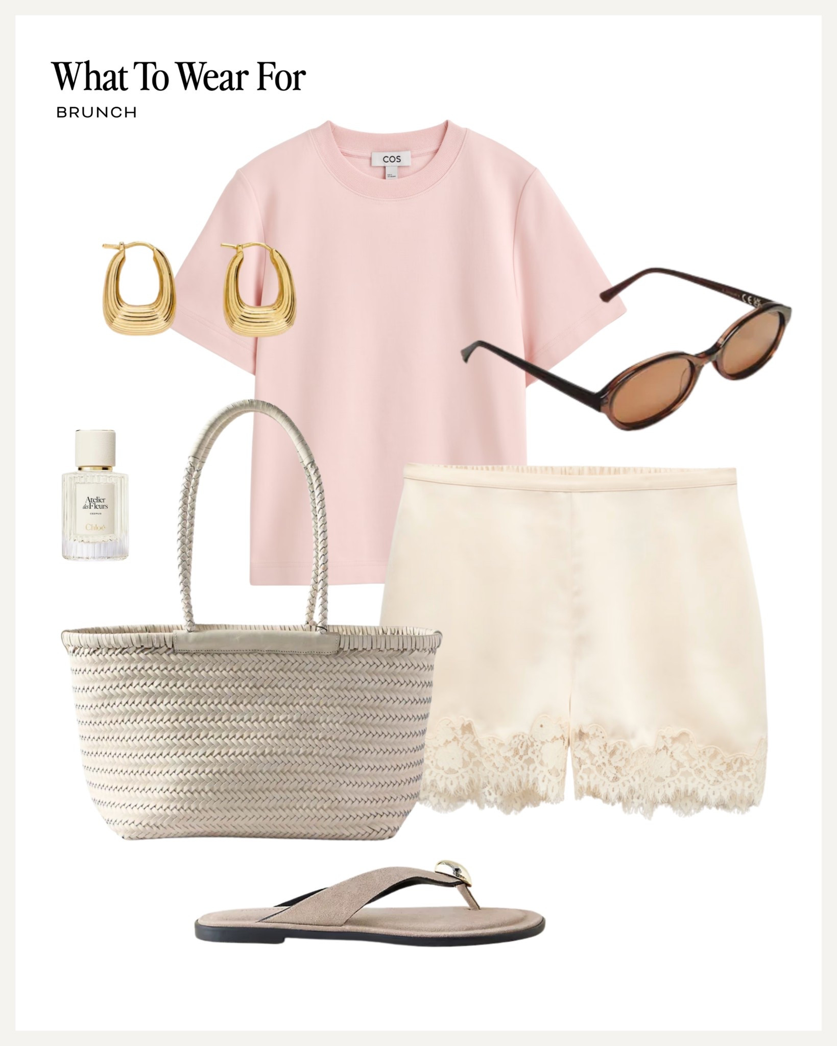 Brunch ☕️ 

Summer outfits, silk lace shorts, pink t-shirt, straw tote bag, sandals 

#LTKspring #LTKuk