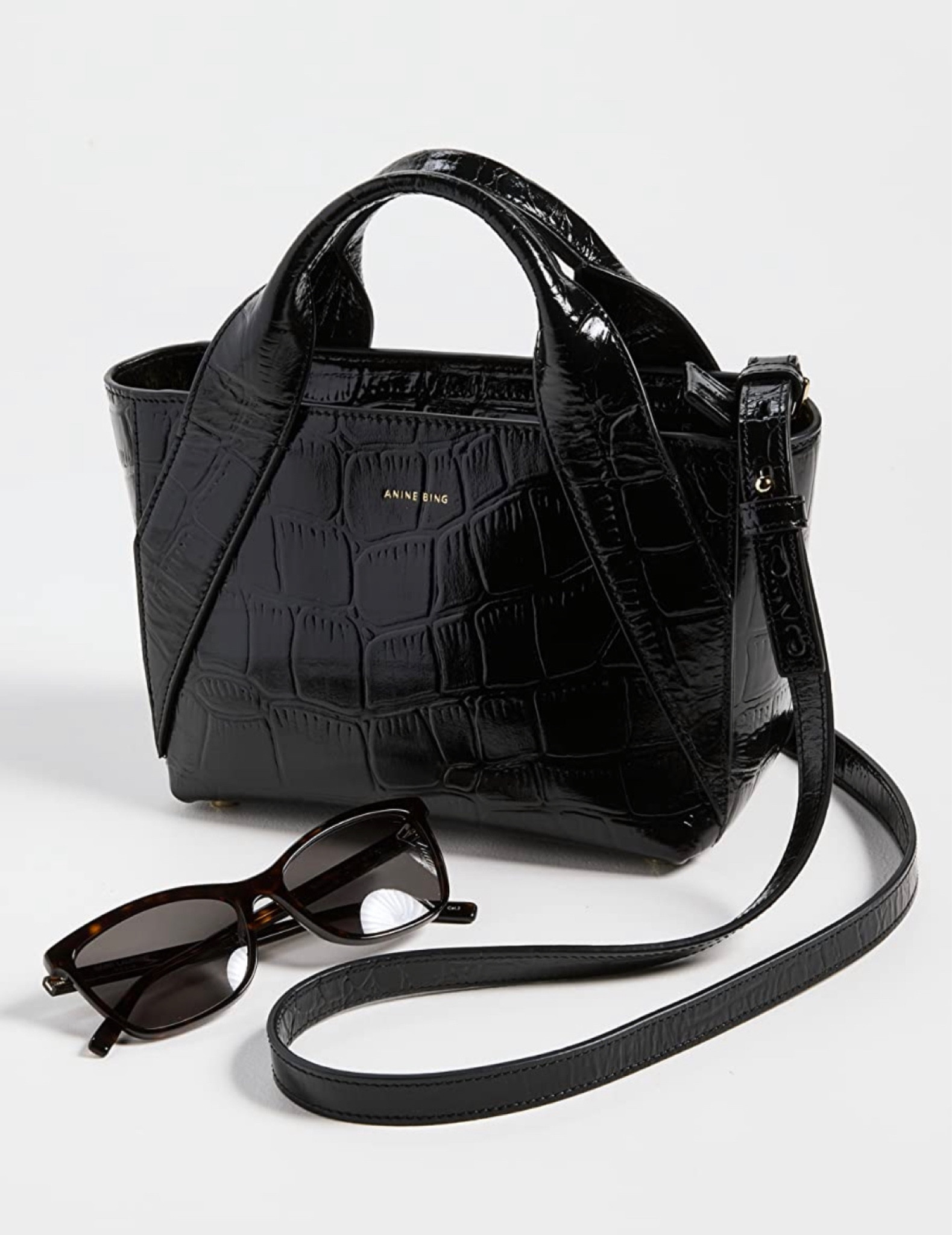 ANINE BING Mini Maya Tote Black curated on LTK