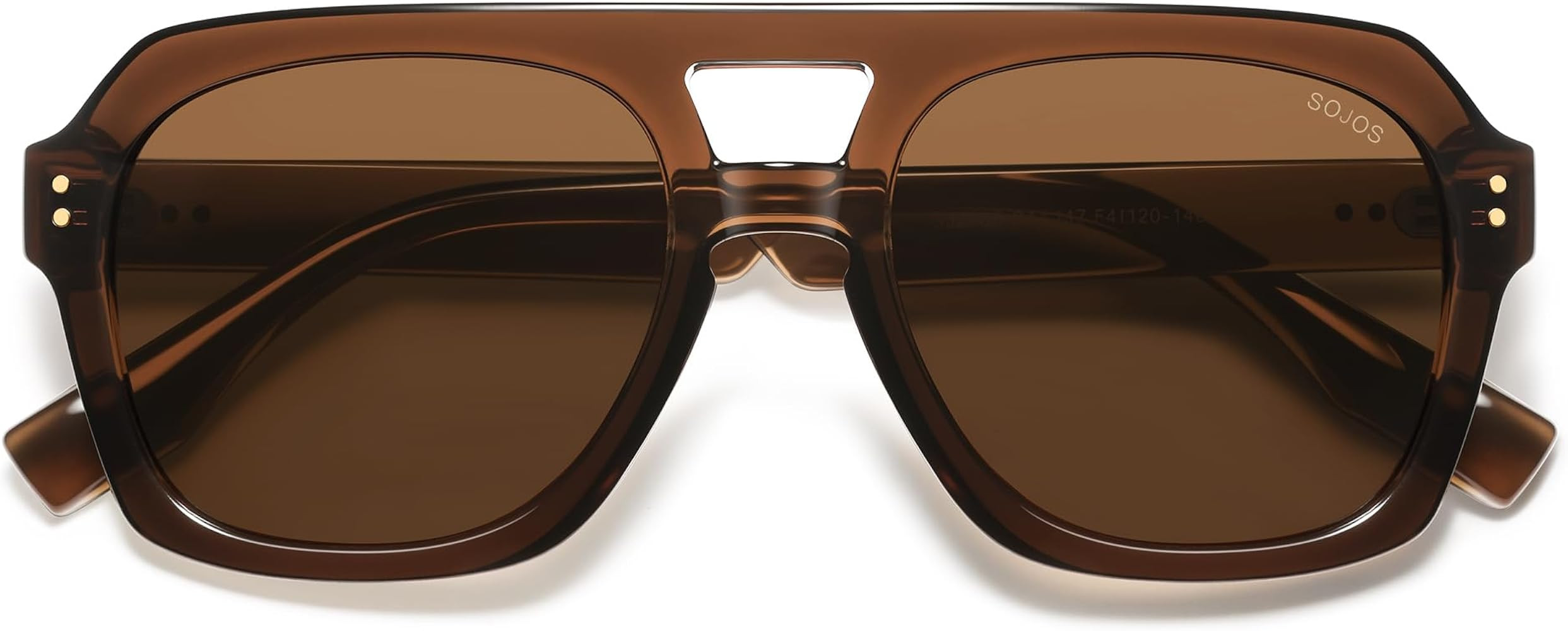 SOJOS Trendy Thick Polarized Aviator Sunglasses for Women Men, Large Retro Bold Square Pilot Shad... | Amazon (US)
