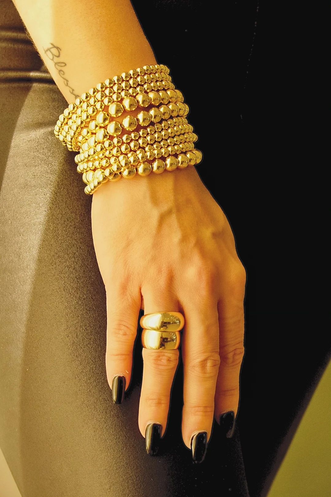 Gold Bead Bracelet | Gold Filled Beaded Bracelet | Signature Bracelet | Stackable Bracelets | Str... | Etsy (US)