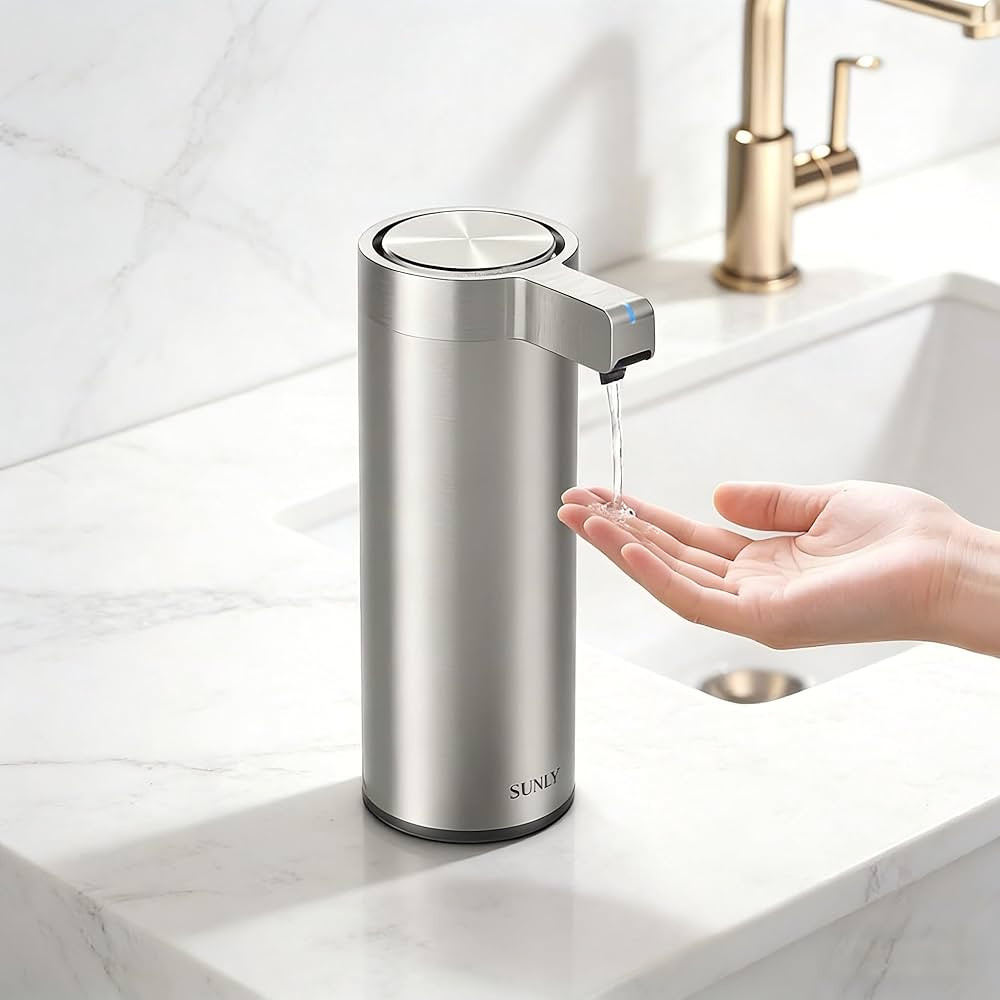 SUNLY Touchless Automatic Soap Dispenser – Clog-Free Pump, 0.2s Fast Sensor, USB-C Rechargeable... | Amazon (CA)