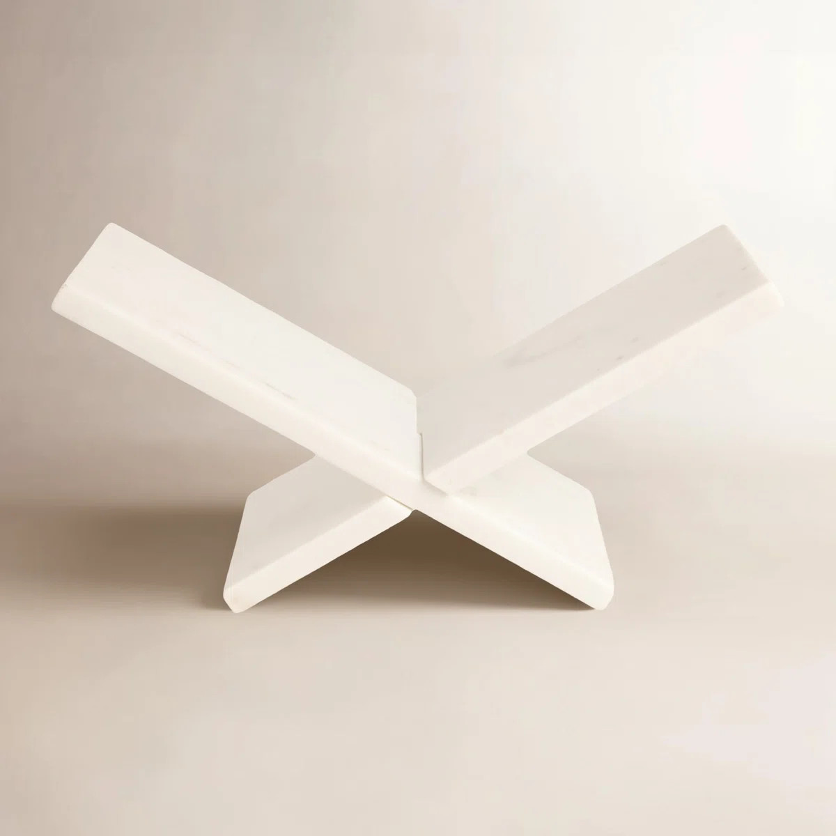 Joss & Main Elegant 13" White Marble Bookstand - Sturdy And Chic Trays And Plates For Home Decor,... | Joss & Main