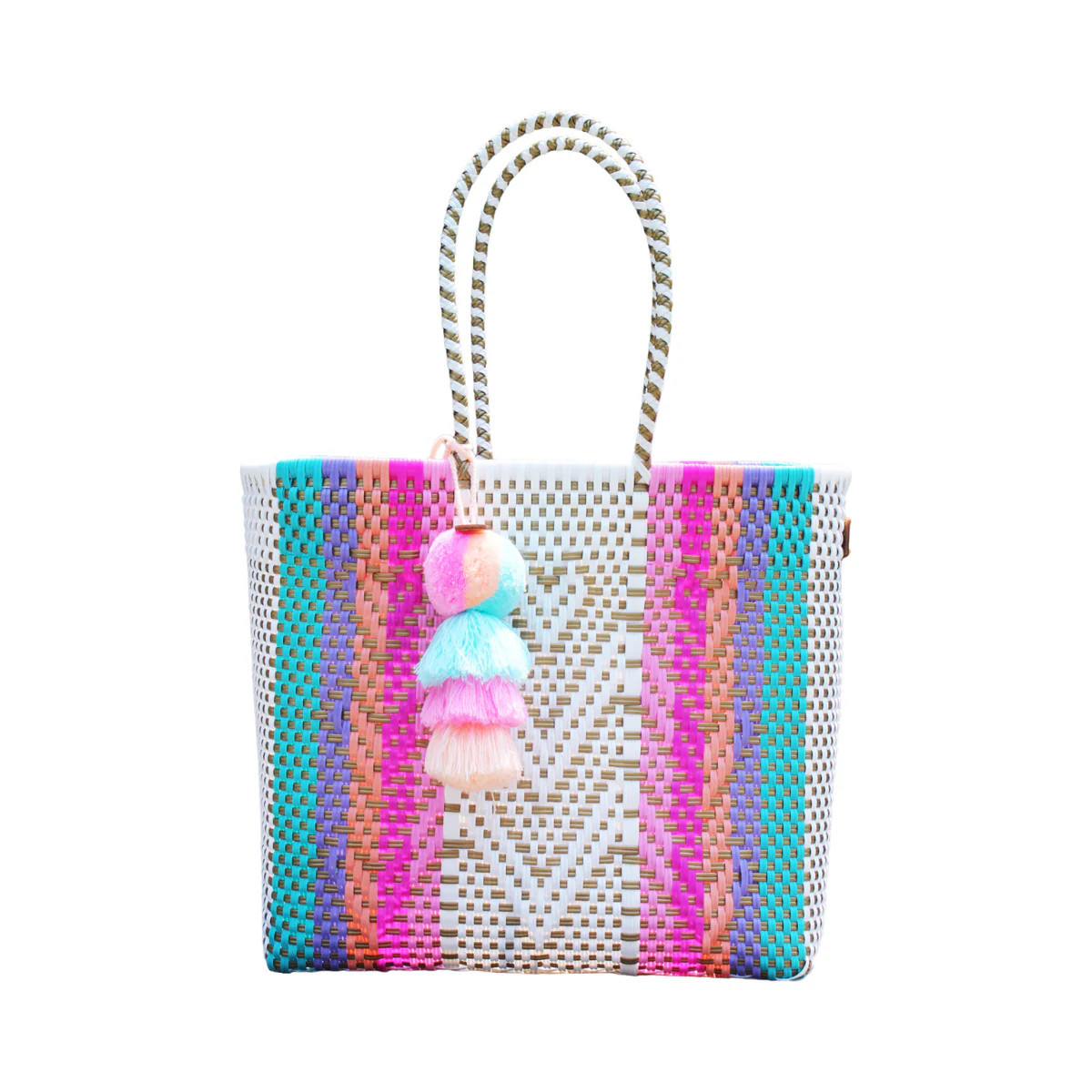 Mint Rainbow Hearts Citron Tote | Squeeze De Citron