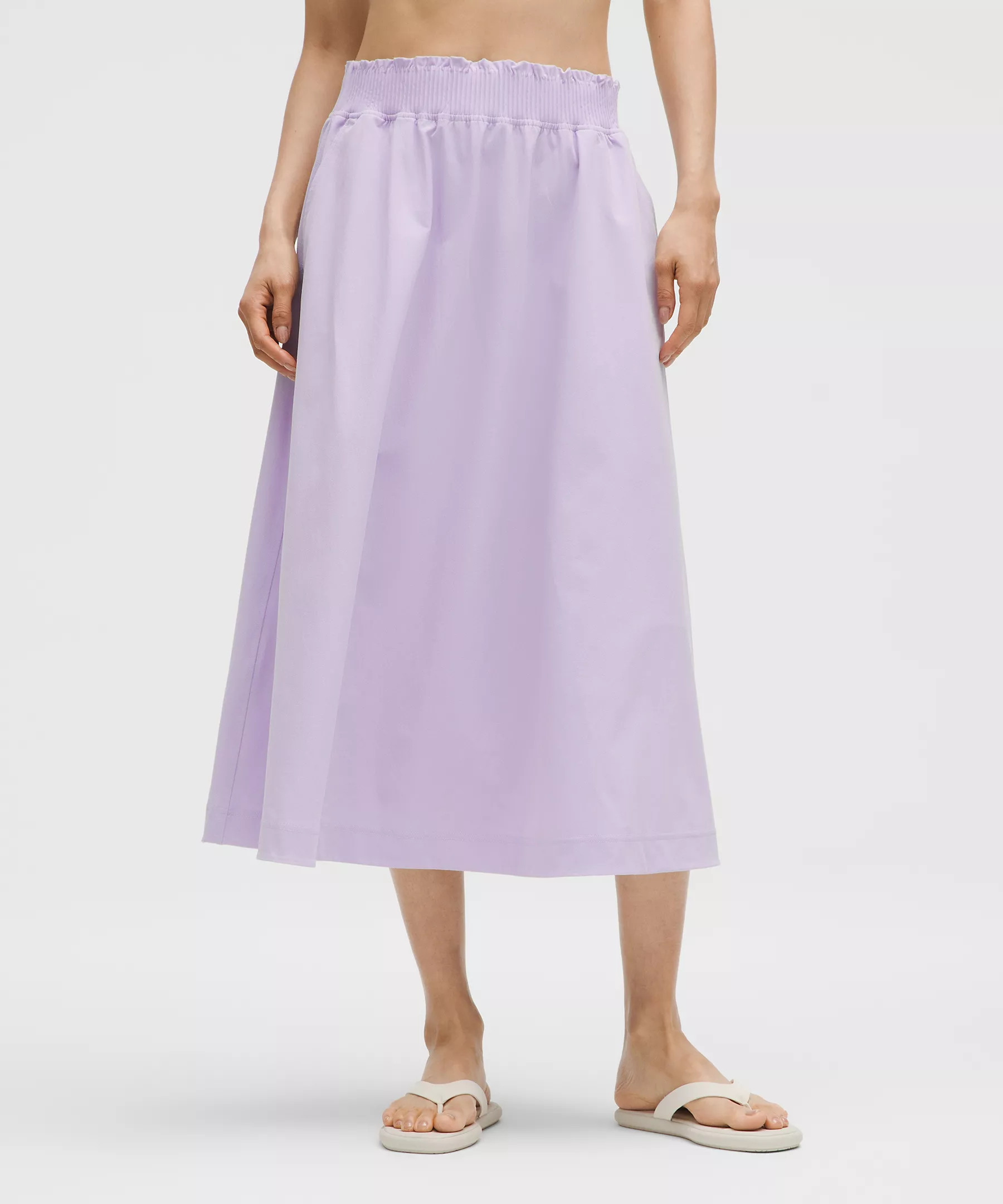 Stretch Woven Ruffle-Waist Midi Skirt | Lululemon (US)