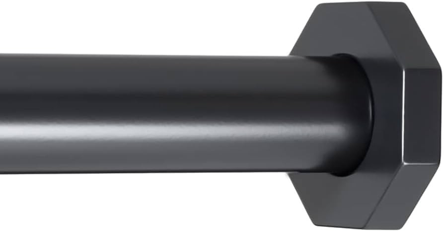 Ivilon Tension Curtain Rod - Hexagonal Spring Tension Rod for Windows or Shower, 54 to 90 Inch, B... | Amazon (US)
