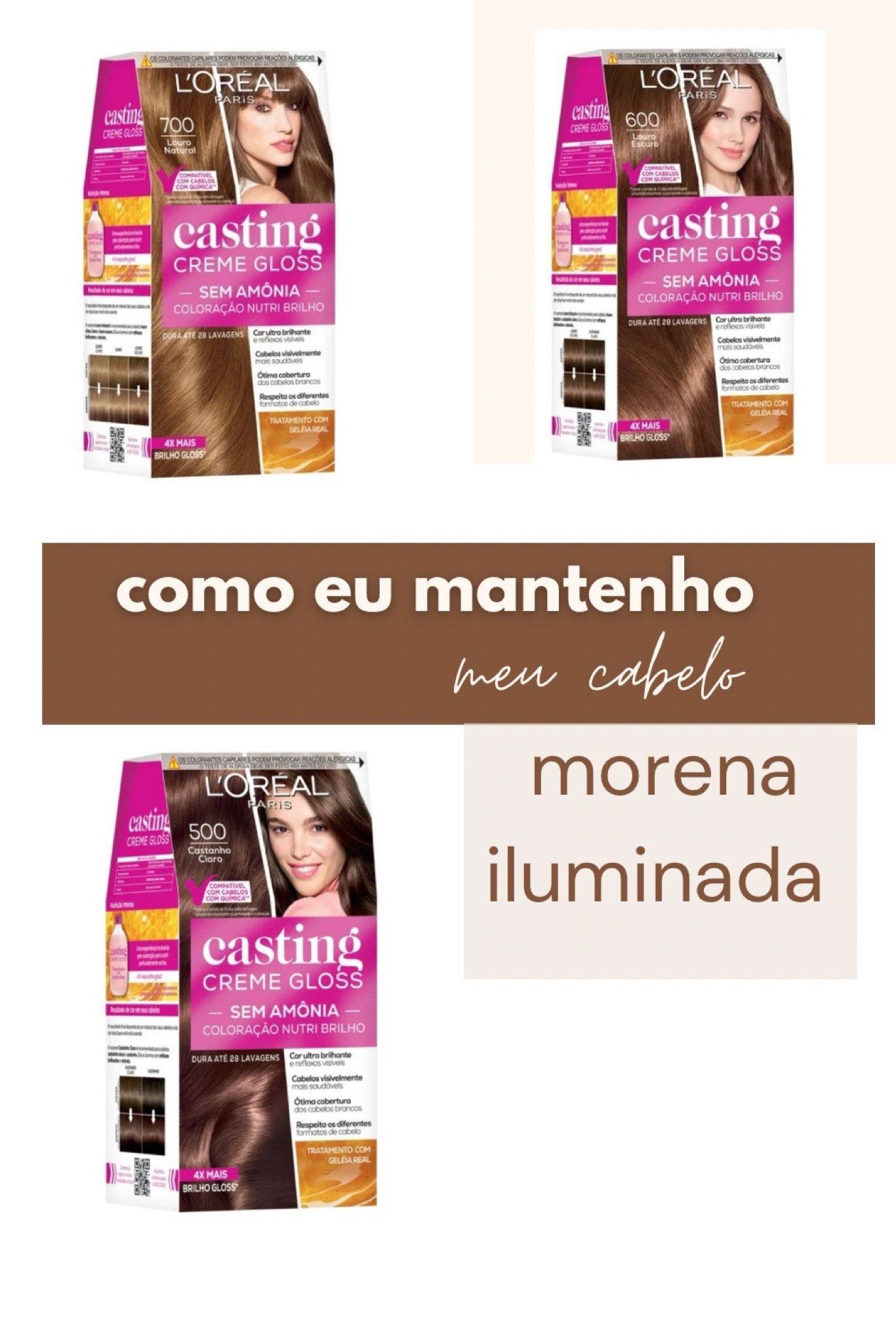 Já uso há muitos anos essa combinação de tons para a manutenção quinzenal da raiz do meu cabelo que está sempre saudável e brilhante no estilo morena iluminada! Tem uma alta cobertura dos brancos! 

#LTKbrasil #LTKbeauty #LTKover50style