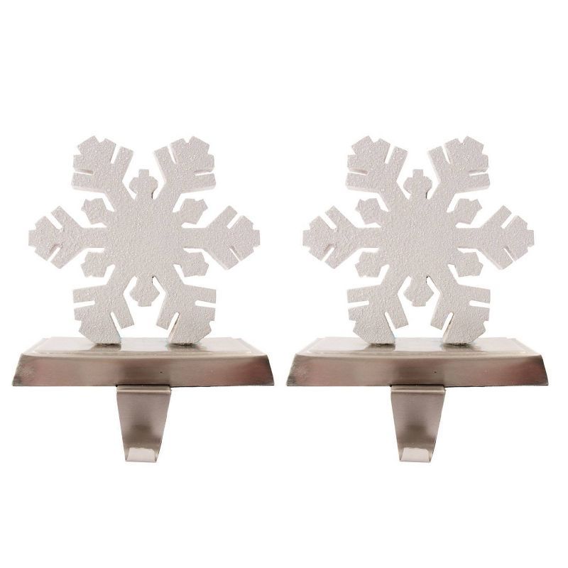 2ct Glitter Snowflake Christmas Stocking Holders - Wondershop™ | Target