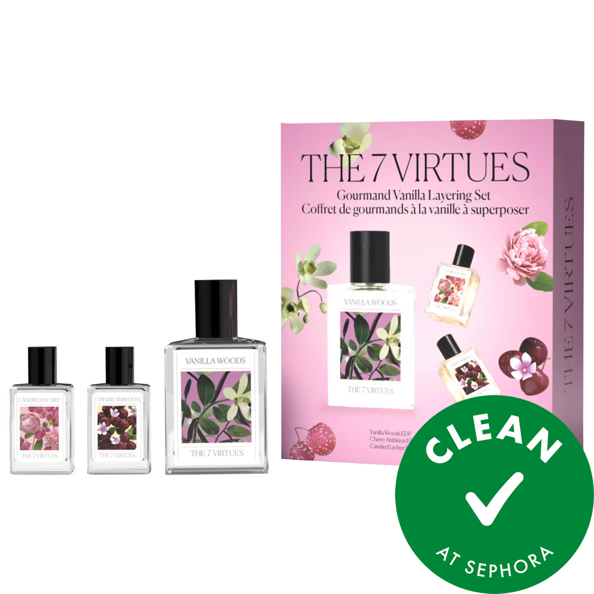 The 7 Virtues Gourmand Vanilla Layering Perfume Set with Cherry & Lychee | Sephora (US)